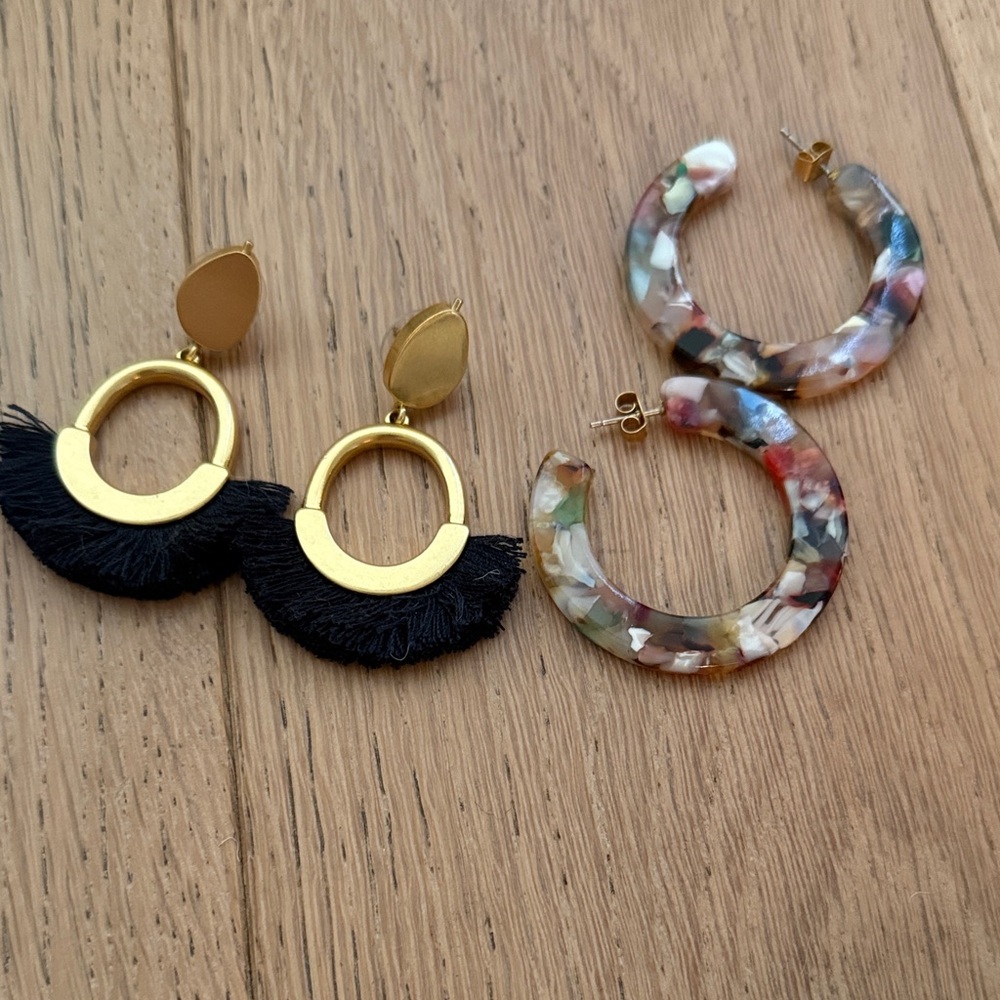 Two Madewell earrings